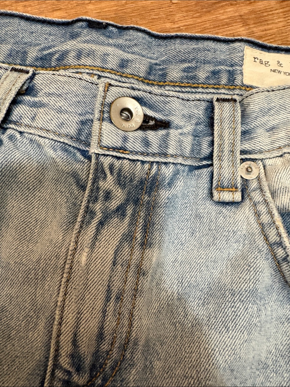 rag & bone Light Blue Distressed Denim Cutoff Shorts Size 26 - Picture 4 of 9